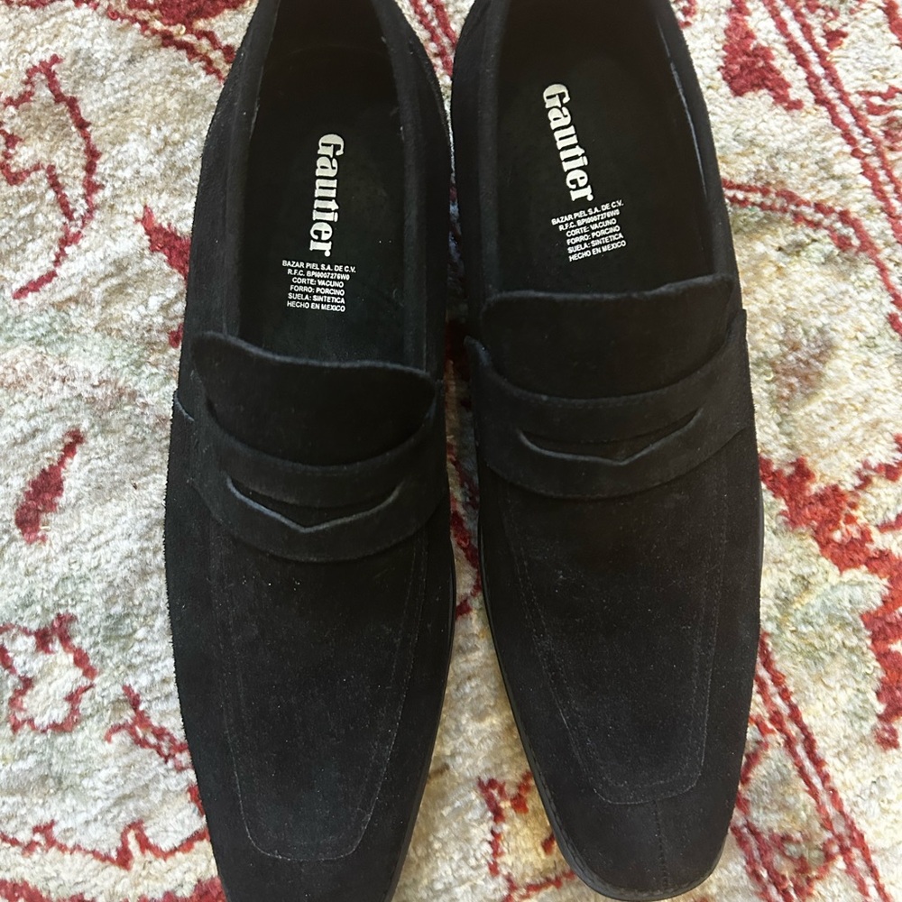 Gautier Black Men's Suede Loafers